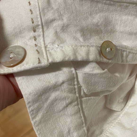 Tribal Women's Cream Linen Tunic Top Size M - Picture 6 of 11